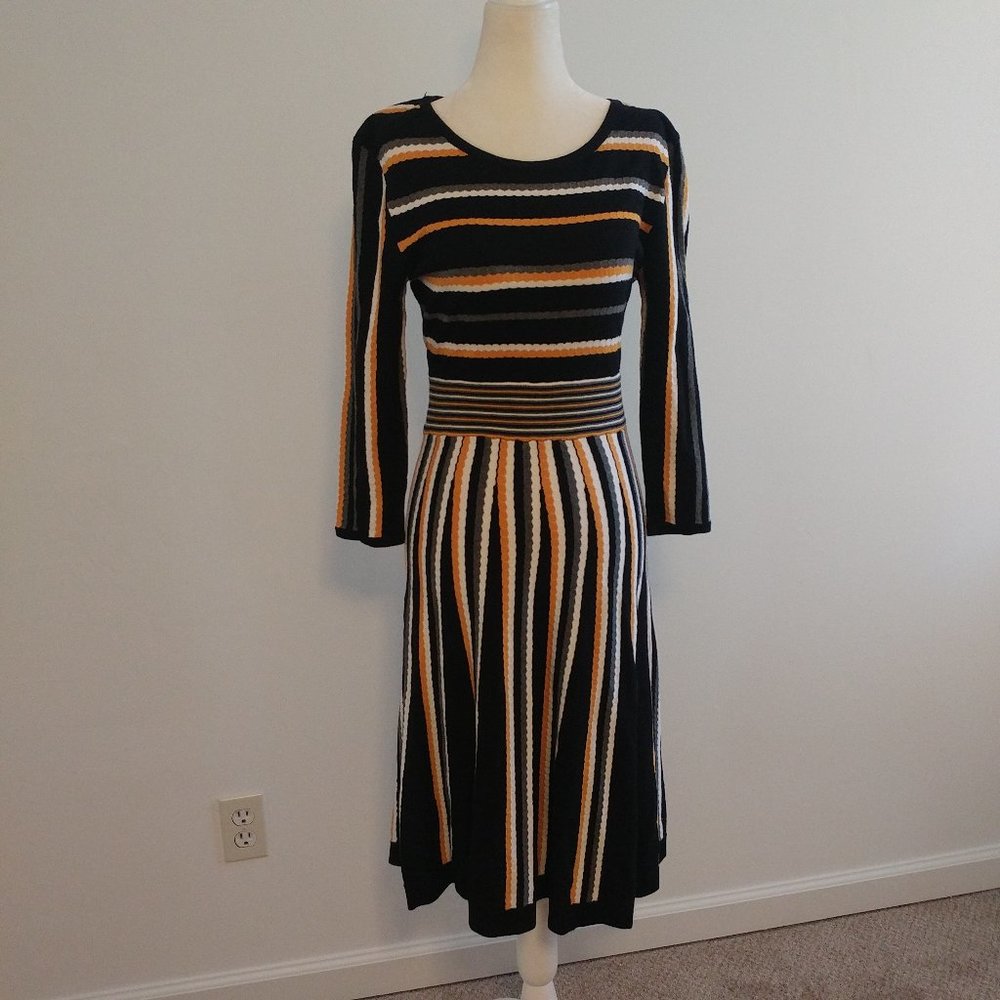 Appraisal Black Multi Colored Knit Dress - Misses Small - Picture 3 of 7